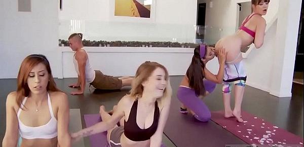  fun teen group Hot Sneaky Yoga